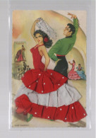 CPA - Folklore - Danses - Baile Flamenco - Couple De Danseurs Avec Robe En Tissu - Non Circulée - Dans