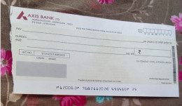 AXIS    BANK ..JHARSGUDA    BRANCH BLANK CHEQUE - Cheques & Traveler's Cheques