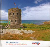 2014 Year Book (Alderney & Guernsey) 48 Pages Of Stamps/text/full Colour Plates With All Issues Protected With Glassine - Alderney
