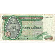 Zaïre, 5 Zaïres, 1977, 1977-11-24, KM:21a, TB - Zaire
