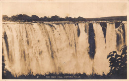 A708 Zimbabwe Victoria Falls Main Waterfall RPPC Vintage Postcard - Simbabwe
