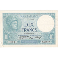 France, 10 Francs, Minerve, 1926-09-24, N.28619, SUP - 10 F 1916-1942 ''Minerve''