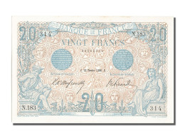 France, 20 Francs, Bleu, 1906-02-23, N.183, AU 58, PMG - 20 F 1905-1913 ''Bleu''