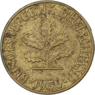 République Fédérale Allemande, 5 Pfennig, 1950, Munich, Brass Clad Steel, TB - 5 Pfennig