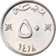 Oman, Qabus Bin Sa'id, 50 Baisa, 1997/AH1418, British Royal Mint, Cupro-nickel - Oman