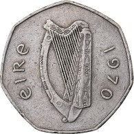 République D'Irlande, 50 Pence, 1970, Cupro-nickel, TTB, KM:24 - Irlande