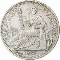 Indochine Française, 10 Cents, 1937, Paris, Argent, TTB+, KM:16.2 - Autres & Non Classés