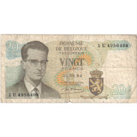 Belgique, 20 Francs, 1964-06-15, KM:138, B - 20 Franchi
