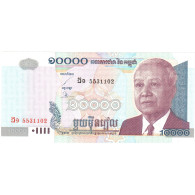 Cambodge, 10,000 Riels, 2001, KM:56a, NEUF - Cambodge