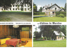 CP Publicitaire De QUEVY-LE-GRAND " Sprl Château De Marelles " - Quevy
