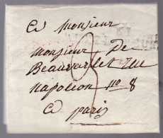 Une Lettre France Préphilatélie    Marque Postale 61  Destination Paris - Non Classés