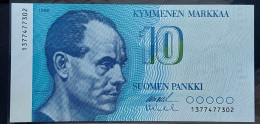 Finlândia  10 Markkaa 1986 UNC - Finland