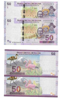 Bolivie Bolivia 50 Bolivianos 2018 UNC / NEUF - 2 Consecutive - Bolivia