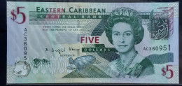East Caribbean  5 Dollars  2008. UNC - East Carribeans