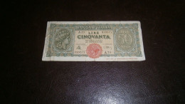 ITALY 50 LIRE 1943 - Autres & Non Classés