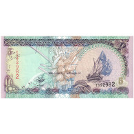 Maldives, 5 Rufiyaa, 1995-1998, 2011, KM:18d, NEUF - Maldive