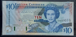 East Caribbean  10 Dollars  2003 . UNC - East Carribeans