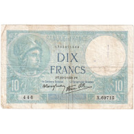 Billet, France, 10 Francs, 1915, 1939-05-19, TB, Fayette:7.3, KM:84 - 10 F 1916-1942 ''Minerve''