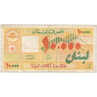 Liban , 10,000 Livres, TB+ - Libano