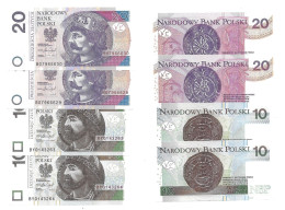 Pologne Poland  10 + 20 Zlotych 2016 UNC / NEUF - 2 X 2 Consecutive - Pologne