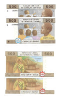 Congo BEAC 500 Francs  UNC / NEUF - 2 Consecutive - République Démocratique Du Congo & Zaïre