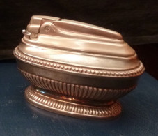 Briquet De Table à Gaz -  RONSON  En état De Fonctionnement , Métal Argenté - Other & Unclassified