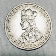 1936 Lithuania ,750 Silver Coin For Circulation 10 Litu,KM#83/S3. - Lituania