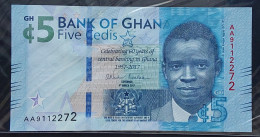 Ghana  5 Cedis. 2017   UNC - Ghana