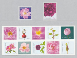 Sweden 2025. Facit # TBD. Roses. Set Of 12 (Booklet SH150 + Coils; 5 Kr And 44 Kr). MNH(**) - Unused Stamps