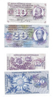 Suisse Switzerland 10 + 20 Francs 1974 - 1972 UNC / NEUF - Switzerland