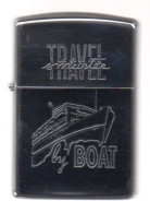 ZIPPO - TRAVEL Smarter - By BOAT - Chromé - 1991 - Réf, 111 - Zippo