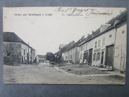 CPA 57 Moselle En Lorraine INSMING Prés Albestroff Rue Saint Georges - Gruss Aus INSMINGEN I. Lothr.st Georgstrasse 1918 - Albestroff
