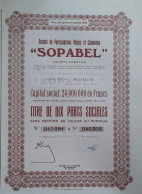Société De Participations Belges Et Coloniales - SOPABEL - Bruxelles - 1949 - Afrika