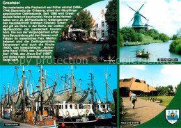 Greetsiel Marktplatz Kutterhafen Haus Des Gastes Zwillingsmuehlen - Krummhörn