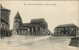 CPA BRAY-SUR-SOMME Place Et Eglise (25513) - Bray Sur Somme