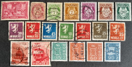 Norvège Norway 1877-1962 Yvert 25 89 92A 98 99 100 112 115 119 188 221 223 289 323A 324A 350 441 445A 449 O/* Used/MH - Gebruikt