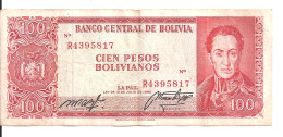 BOLIVIE 100 PESOS L.1962 VF P 163 - Bolivia