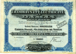TRAMWAYS Et ÉLECTRICITÉ De DAMAS - Asia