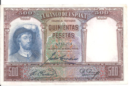 ESPAGNE 500 PESETAS 1931 XF P 84 - [ 4] 1975-… : Juan Carlos I