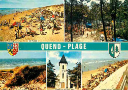 80 - Quend Plage Les Pins - Multivues - Plage - Camping - Automobiles - Blasons - Flamme Postale - CPM - Voir Scans Rect - Quend