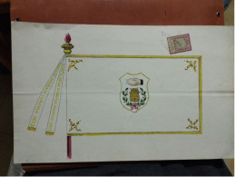 Croatia Dalmatia KORCULA  The Workers' Society In Korčula. Celebratory Plate From 1893 With Symbol S. Teodoro - Autres & Non Classés