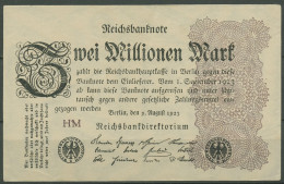 Dt. Reich 2 Millionen Mark 1923, DEU-116d FZ HM, Leicht Gebraucht (K1261) - 2 Millionen Mark