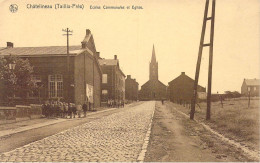 BELGIQUE - Châtelineau ( Taillis-Près ) - Ecoles Communales Et Eglise - Carte Postale Ancienne - Chatelet