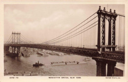 ETATS-UNIS - New York - Manhattan Bridge - Ferry - Bridge - Manhattan - East River - Carte Postale Ancienne - Viste Panoramiche, Panorama