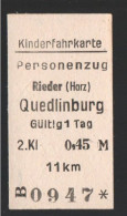 31] BRD (DR Der DDR)  - Rieder - Quedlinburg  (Kinder) - Europe