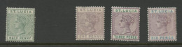 St. LUCIA - Unused Stamps With Hinge Or Albumpaper On The Back. - St.Lucia (...-1978)