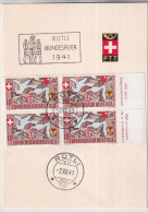 MiNr. 396 Schweiz 1941, 15. Juni. „Pro Patria“: 650 Jahre Eidgenossenschaft Auf PTT Faltblatt Gestempelt RÜTLI 2.8.1941 - Briefe U. Dokumente