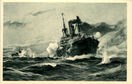 U-Boot-Tag 1917 - Künstler AK Willy Stöwer - Unterseeboote