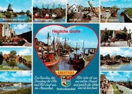 Greetsiel Muehlen Am Kanal Hafenstrasse Am Alten Siel Yachthafen Krabbenkutter A - Krummhörn
