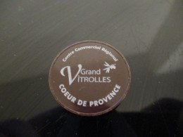 Jeton De Caddie Centre Commercial Grand Vitrolles Coeur De Provence - Trolley Token/Shopping Trolley Chip